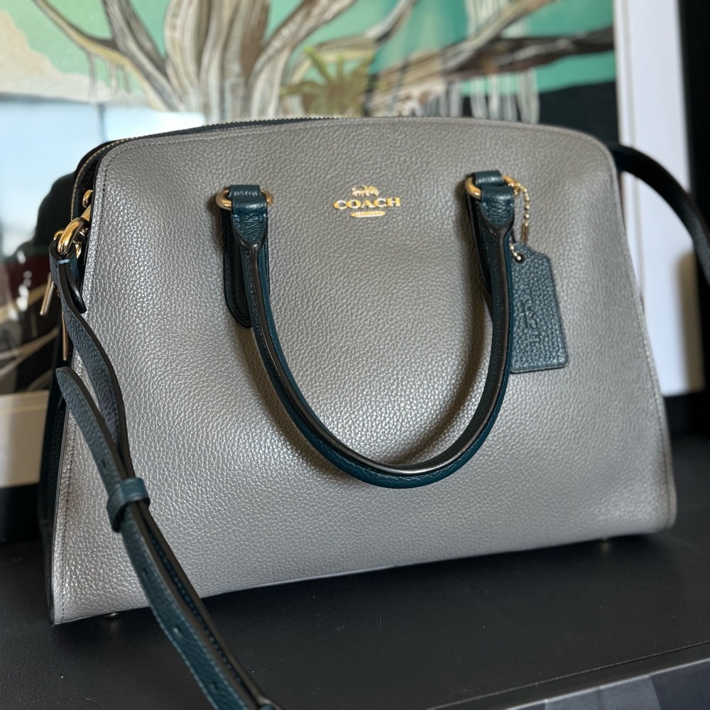 COACH Channing Carryall Crossbody Bag In Gray Blue
